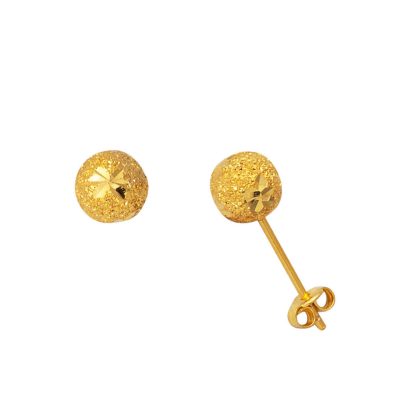 22 Carats Etoile Kumlu Top Or Boucle d'Oreille 7 mm.