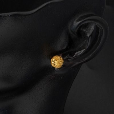 22 Carats Étoile Kumlu Top Or Boucle d'oreille 7 mm. - 22K - 1.82g - EZ Gold