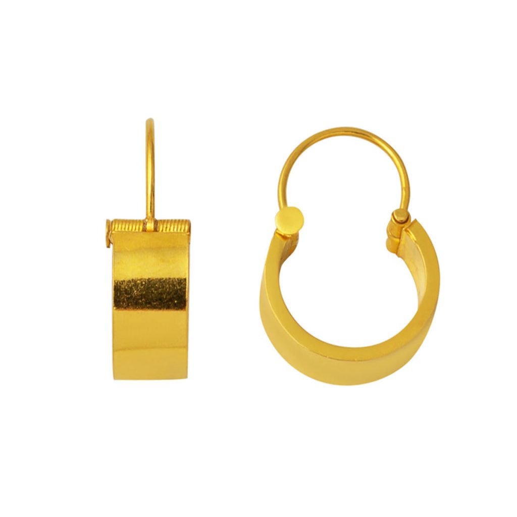 22 Karat Classic Halep Gold Earring