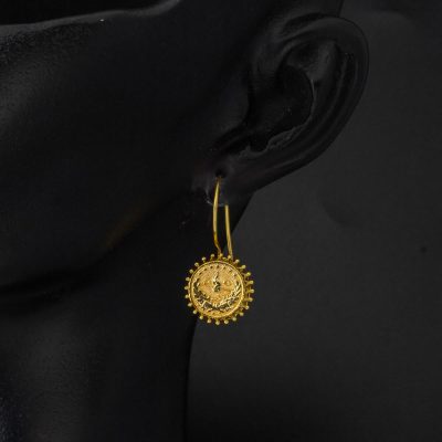 with Monogram 14K Sarkaç Gold Earring - 14K - 2.38g - EZ Gold