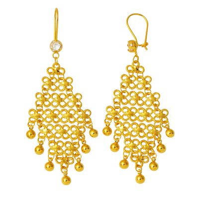 14 Carats Kişniş Hint Or Boucle d'Oreille