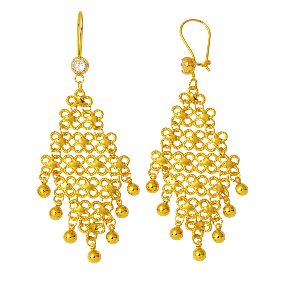 14 Karat Kişniş Hint Gold Earring