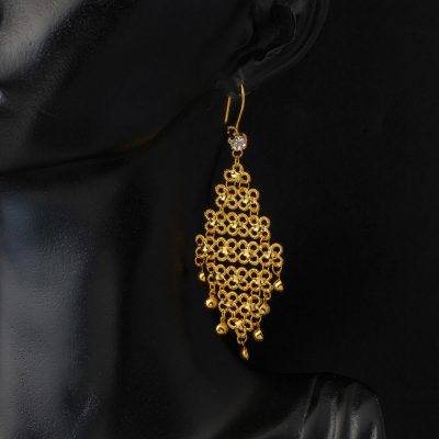 14K Kişniş Hint Gold Earring - 14K - 4.53g - EZ Gold