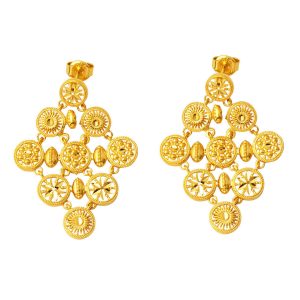 22 Carats Hint à Design Sarkaç Or Boucle d&rsquo;Oreille