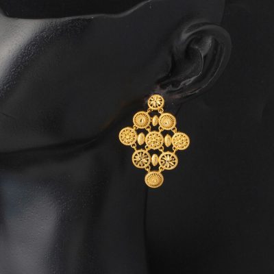 22 Carats Hint à Design Sarkaç Or Boucle d'oreille - 22K - 9.38g - EZ Gold