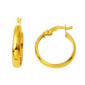 Hoop Gold Earring 3 cm. Çaplı 22 Karat Gold