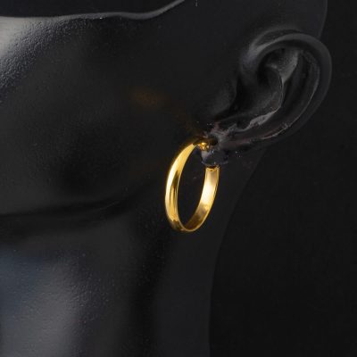 Hoop Gold Earring 3 cm. Çaplı 22K Gold - 22K - 3.29g - EZ Gold