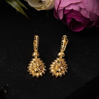 14 Carats Fleur de Vie Or Boucle d'oreille - 14K - 4.85g - EZ Gold