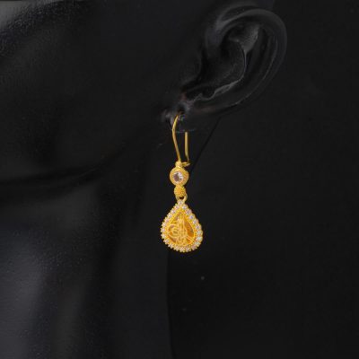 Sallantılı Osmanlı with Monogram Gold Earring - 14K - 3.28g - EZ Gold