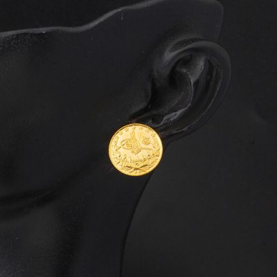 Quarter Reşat Goldlı 22K Klipsli Earring - 22K - 3.86g - EZ Gold