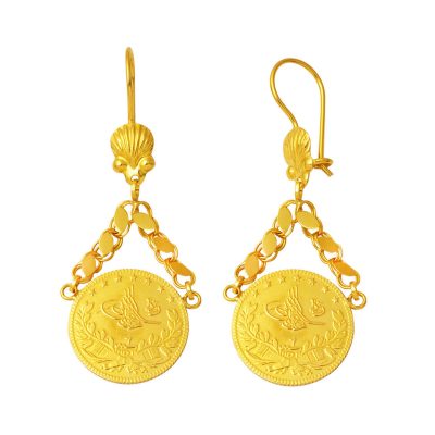 22 Karat Halep Chain Demi avec Reşat Gold Earring