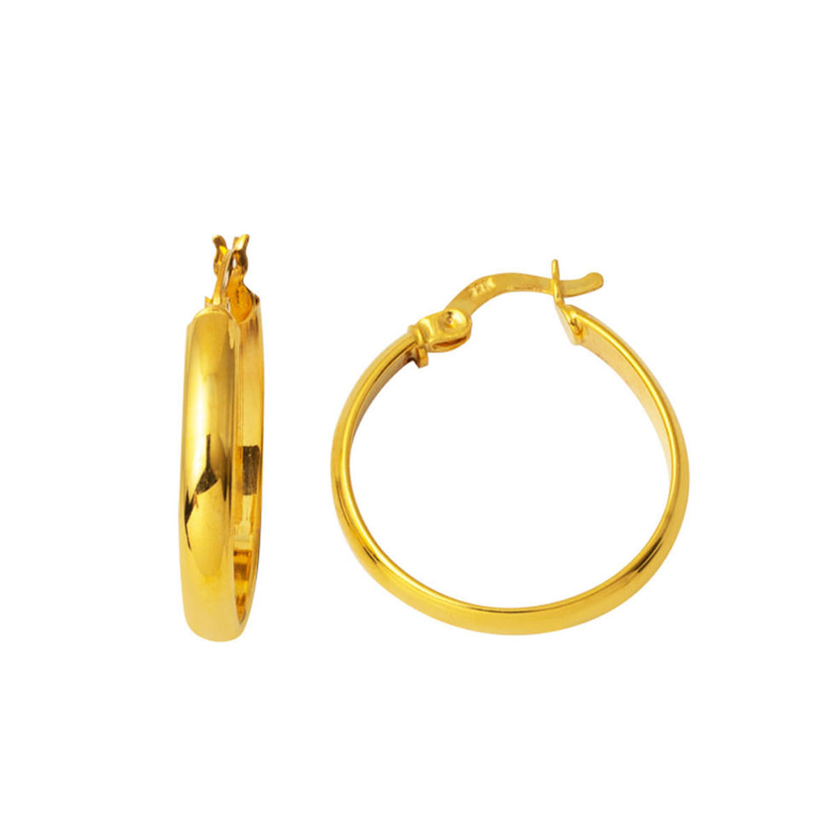 22 Carats 2 cm. Çaplı Creole Or Boucle d'Oreille