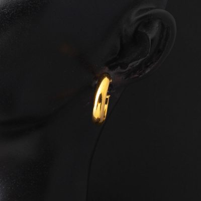 2.5 cm. Çaplı 22 Carats Classique Or Créole Boucle d'oreille - 22K - 3.97g - EZ Gold