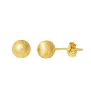 Mat 14 Carats Or Top Boucle d&rsquo;Oreille 7 mm.