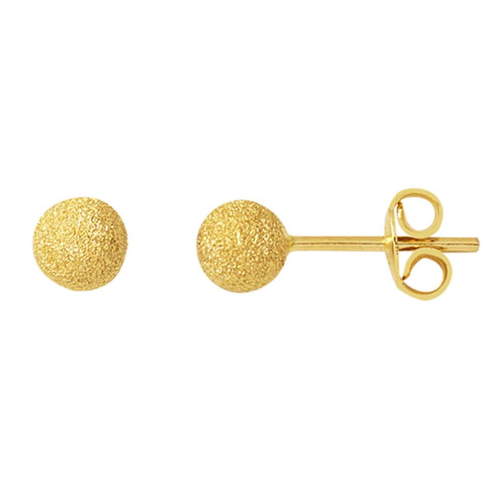 Kumlu Design 14 Carats Or Top Boucle d&rsquo;Oreille 5 mm.