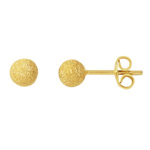 Kumlu Design 14 Carats Or Top Boucle d&rsquo;Oreille 5 mm.
