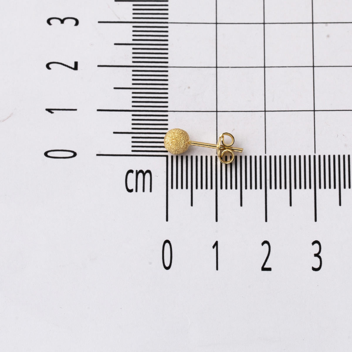 Kumlu Tasarım 14 Ayar Altın Top Küpe 5 mm. - Görsel 5