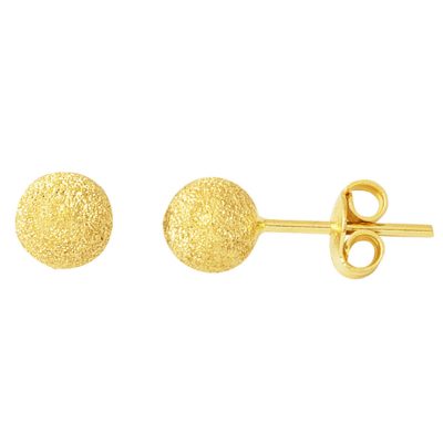 14 Carats Jaune Or Kumlu Top Boucle d'oreille 6 mm.