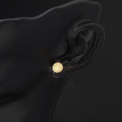 14 Carats Jaune Or Kumlu Top Boucle d'oreille 6 mm. - 14K - 1.18g - EZ Gold