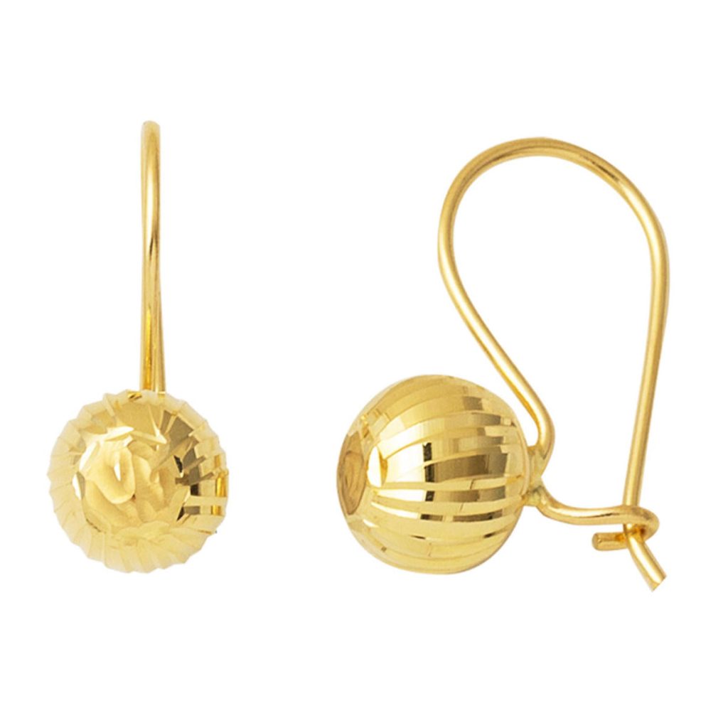 Pendante 14 Carats Moderne Or Top Boucle d&rsquo;Oreille