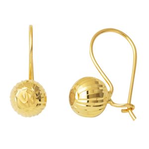 Drop 14 Karat Modern Gold Top Earring