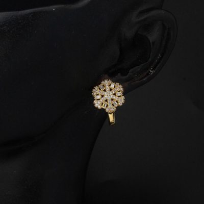 14 Carats Baguette Kar Tanesi Or Boucle d'oreille - 14K - 2.56g - EZ Gold