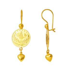 22 Karat Quarter Resat Gold Sarkaç Earring