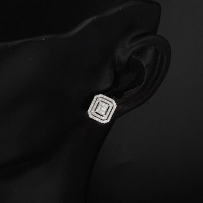 0,45 Karat Baguette Diamondlı Earring - 14K - 1.7g - EZ Gold