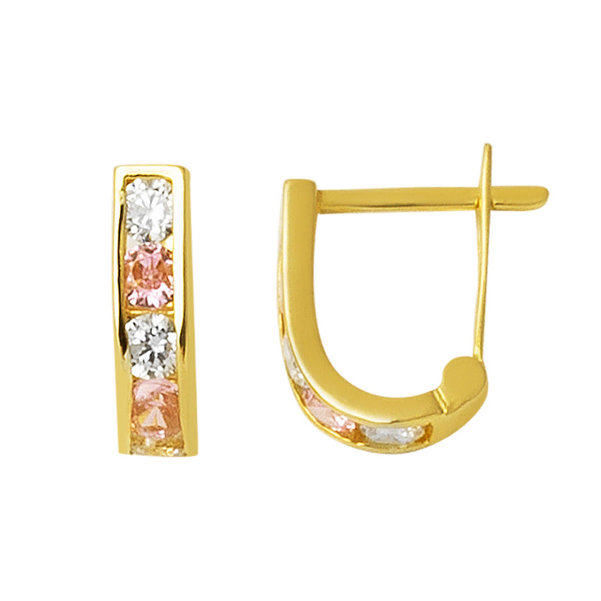 14 Karat Gold Pink Children's Earringsi