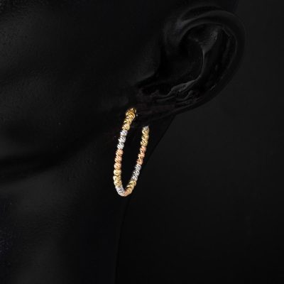 2,5 cm Çaplı 14K Top Goldlı Hoop Earring - 14K - 3.2g - EZ Gold