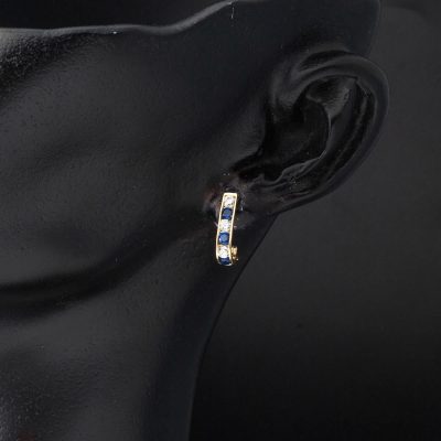 14 Carats Or Bleu avec Pierres Çocuk Boucle d'oreillesi - 14K - 1.12g - EZ Gold