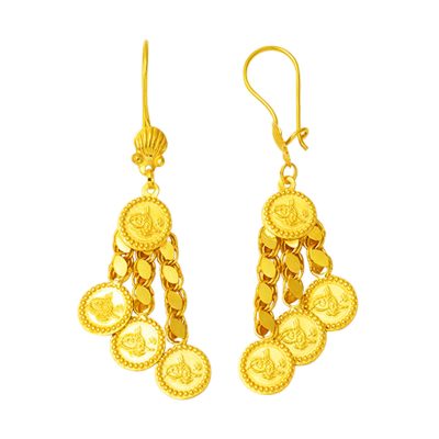 with Monogram 22K Avize Gold Earring