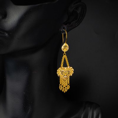 avec Cœur à Pompons Or Hint İşi Boucle d'oreille - 14K - 5.3g - EZ Gold