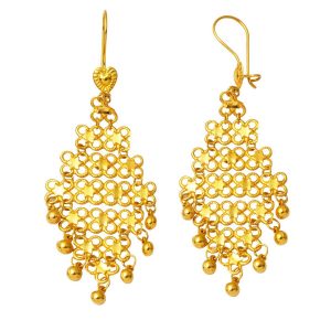 Hint İşi 14 Karat Gold Earring