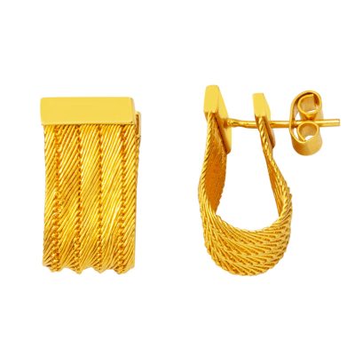 22 Carats Or Maille Trabzon Boucle d'oreille