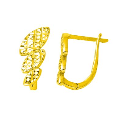 22 Carats Or Fleur de Vie Boucle d'oreille