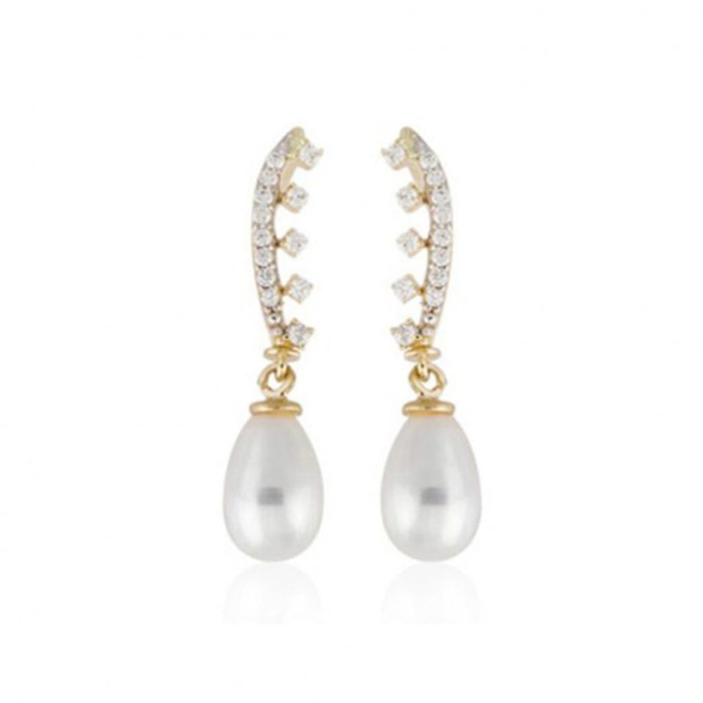 Enna 14 Karat Pearl Gold Earring