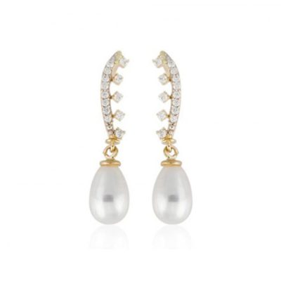 Enna 14 Carats avec Perles Or Boucle d'oreille