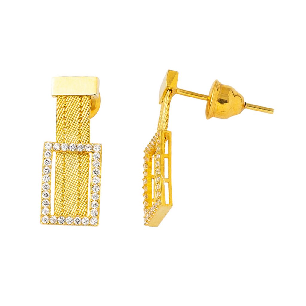 22 Karat Trabzon Woven Gold Earring