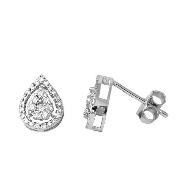 0,33 Carat Goutte Diamant Boucle d'Oreille