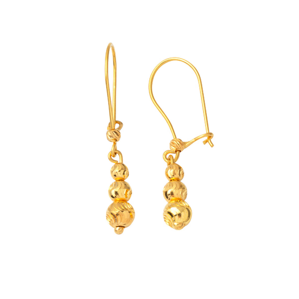 Nohut Boules 22 Carats Or Boucle d'Oreille