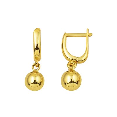Beaded 14K Sallantılı Gold Earring