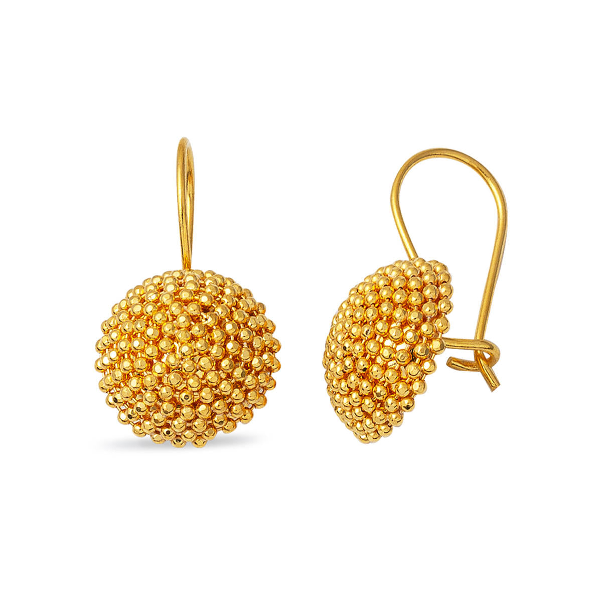 Sarkaç 22 Karat Beaded Gold Earring