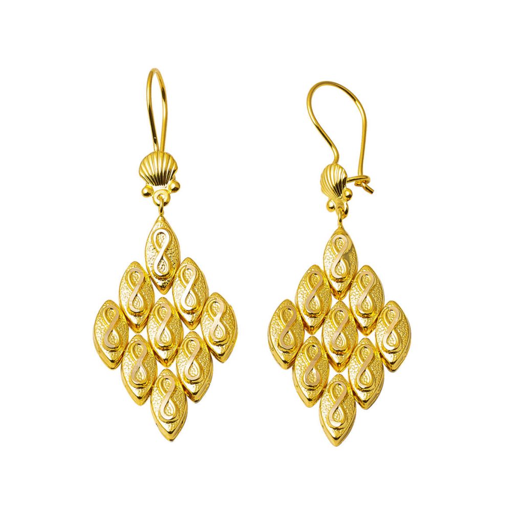 Infini Or Baklava Boucle d&rsquo;Oreille