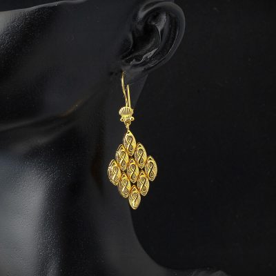 Sonsuzluk Or Baklava Boucle d'oreille - 14K - 4.16g - EZ Gold