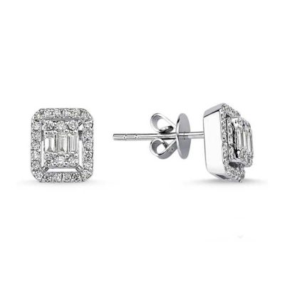 0,43 Karat Diamond Baguette Earring