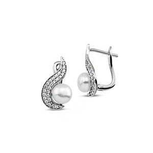 Verona de Perles Blanc Or Boucle d&rsquo;Oreille