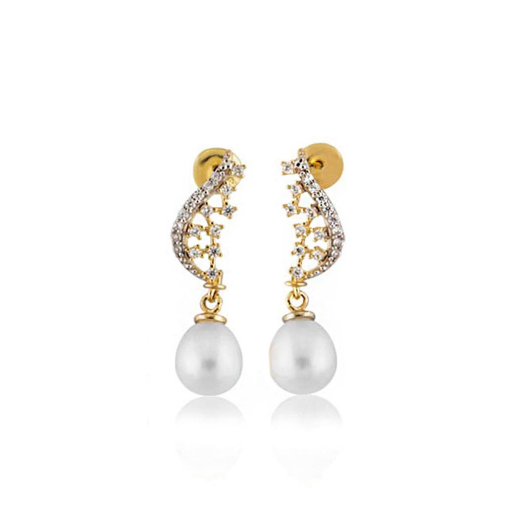 Valenza Pearl Gold Earring