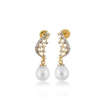 Valenza avec Perles Or Boucle d'oreille