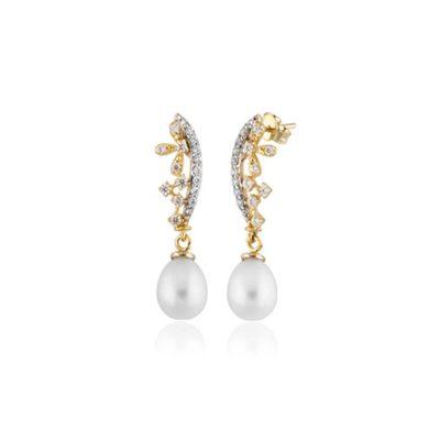 Tua avec Perles Or Boucle d'oreille